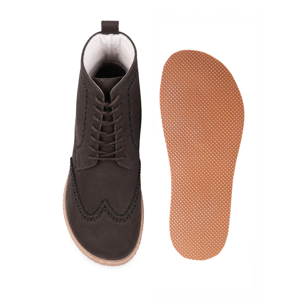 Smooth Barefoot Moccasin Boots Shoes – Eva Outsole – Dark Brown