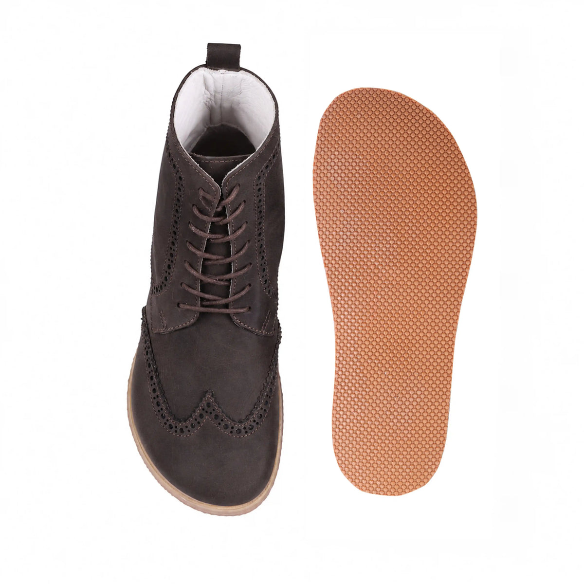 Crazy Barefoot Moccasin Boots Shoes – Eva Outsole – Dark Brown