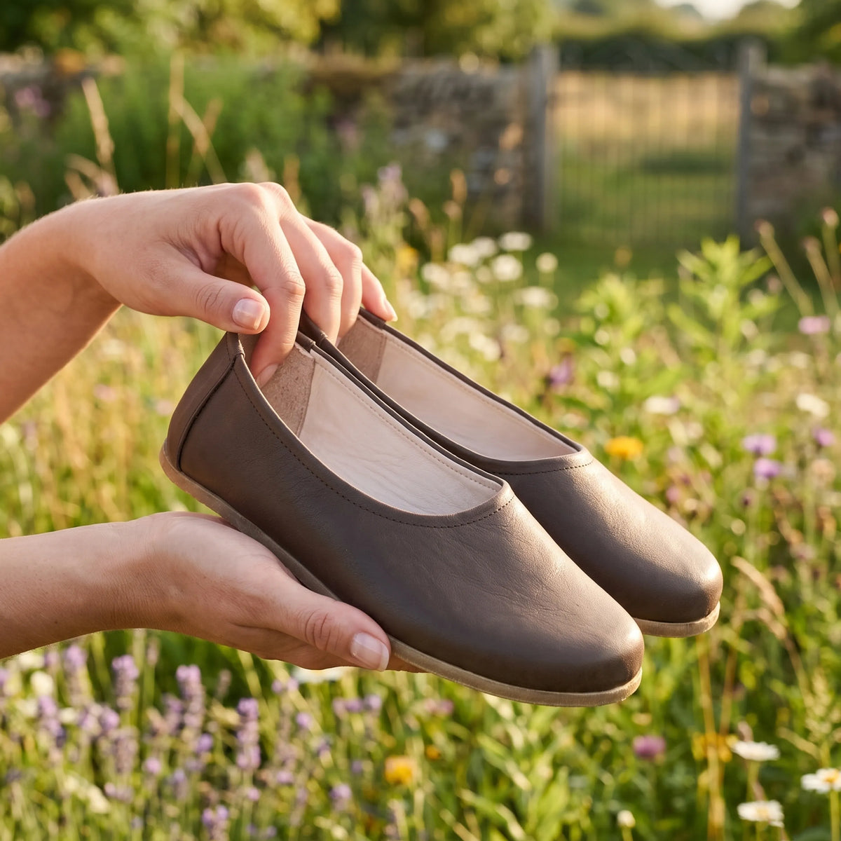 Crazy Barefoot Ballet Shoes – Classic Sole — Leather Sole – Dark Brown