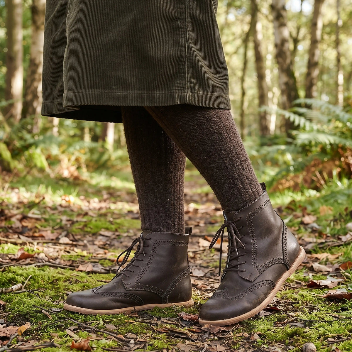 Crazy Barefoot Moccasin Boots Shoes – Eva Outsole – Dark Brown