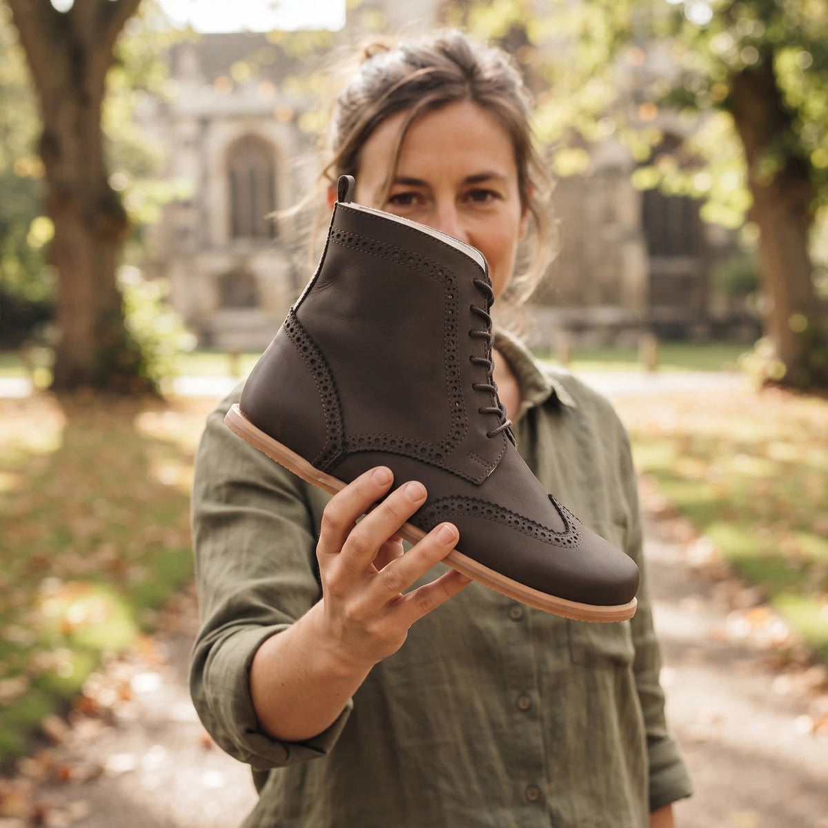 Smooth Barefoot Moccasin Boots Shoes – Eva Outsole – Dark Brown