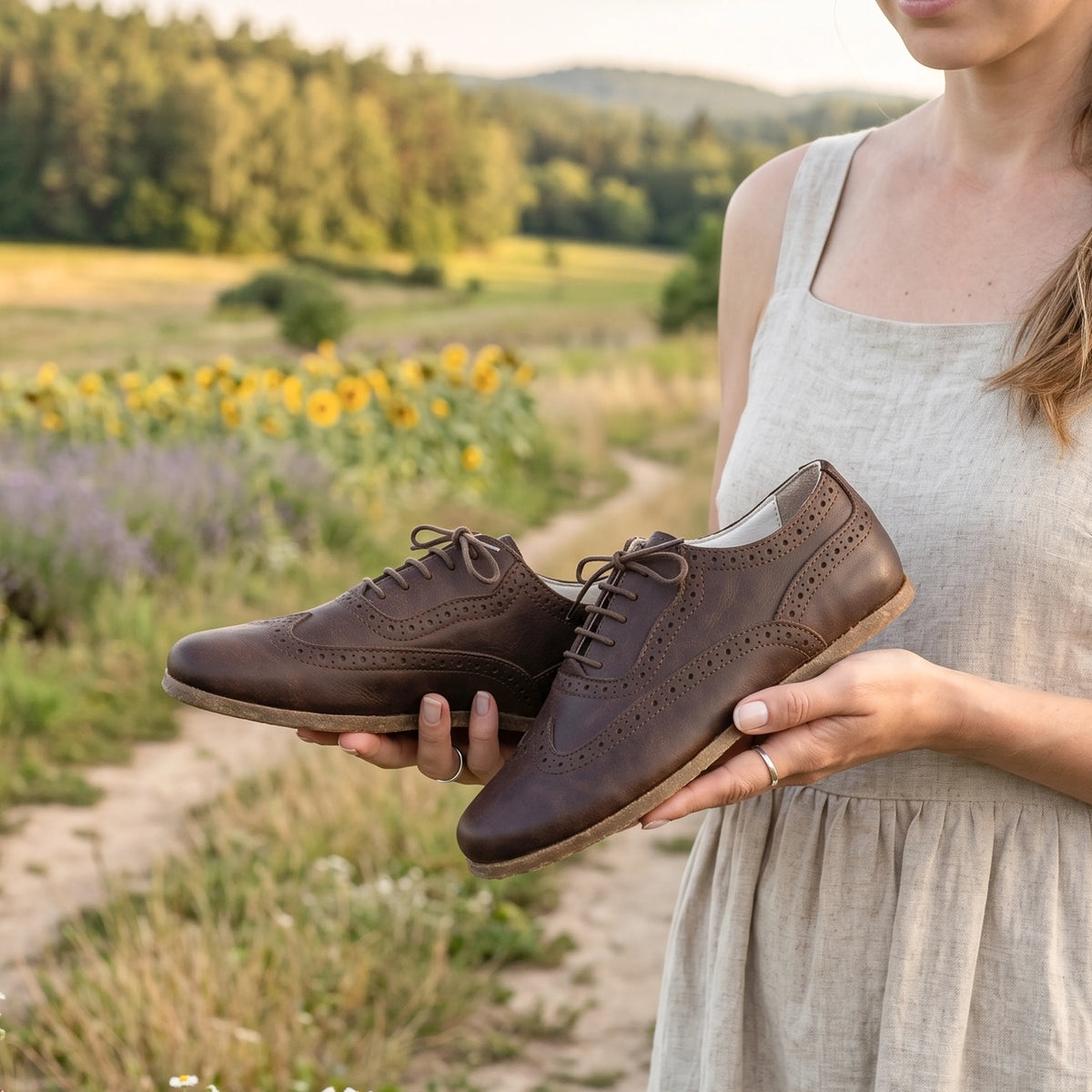 Crazy Barefoot Moccasin Shoes – Classic Sole — Leather Sole – Dark Brown