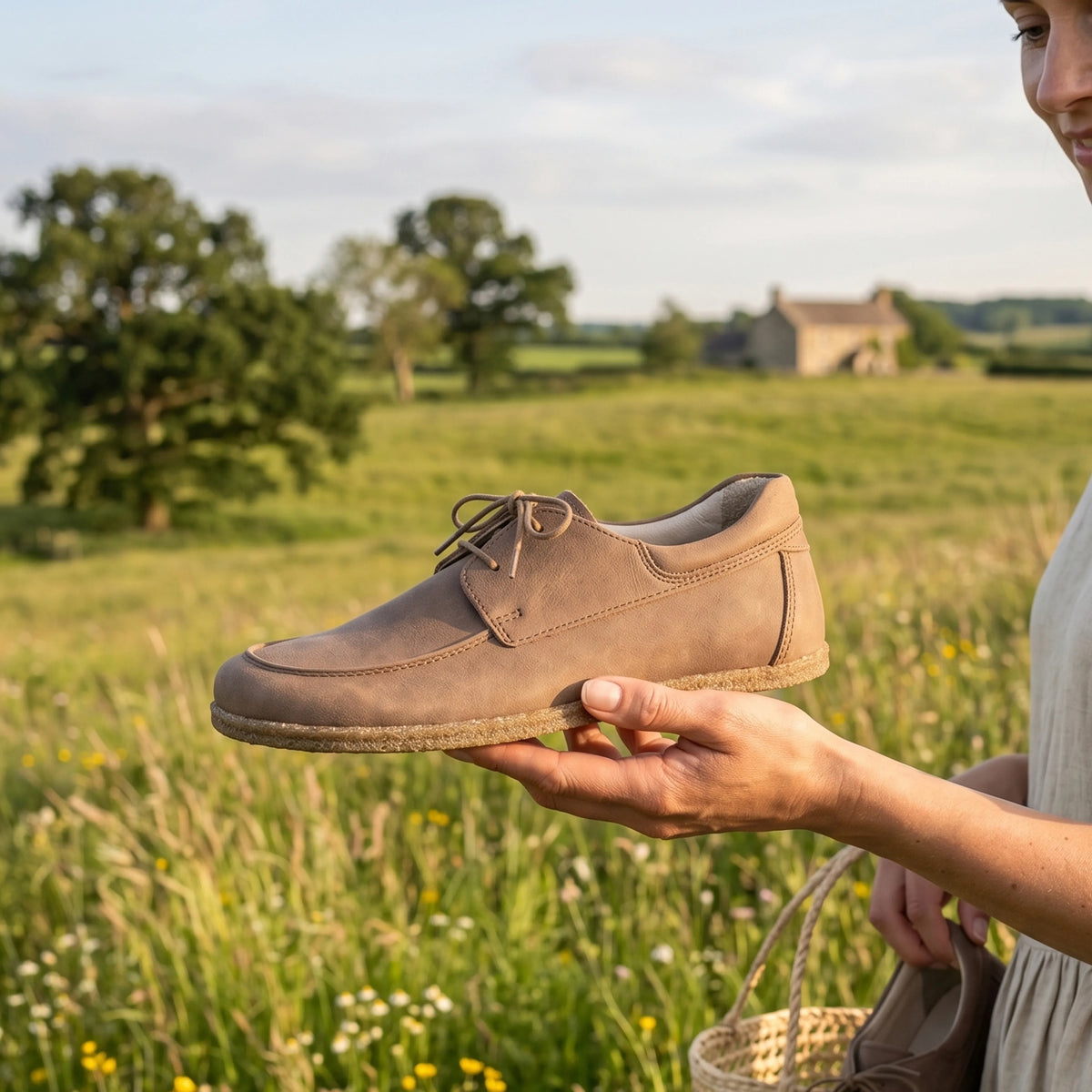 Crazy Barefoot Laces Penny Loafer Shoes – Classic Sole — Leather Sole – Undyed Crust