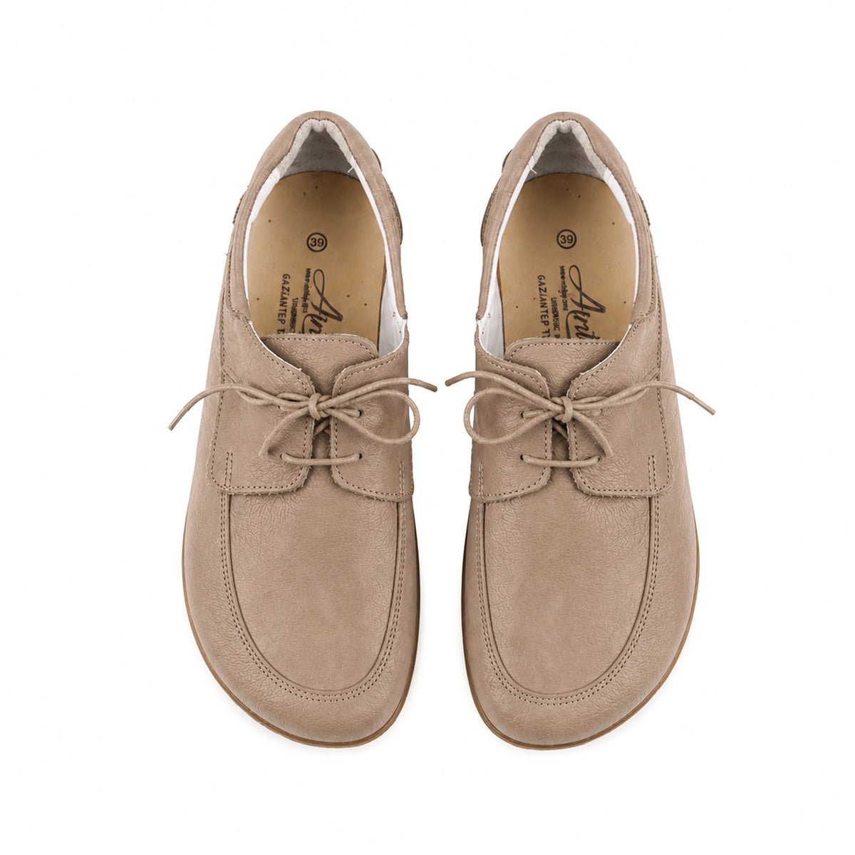 Crazy Barefoot Laces Penny Loafer Shoes – Rubber Sole – Undyed Crust
