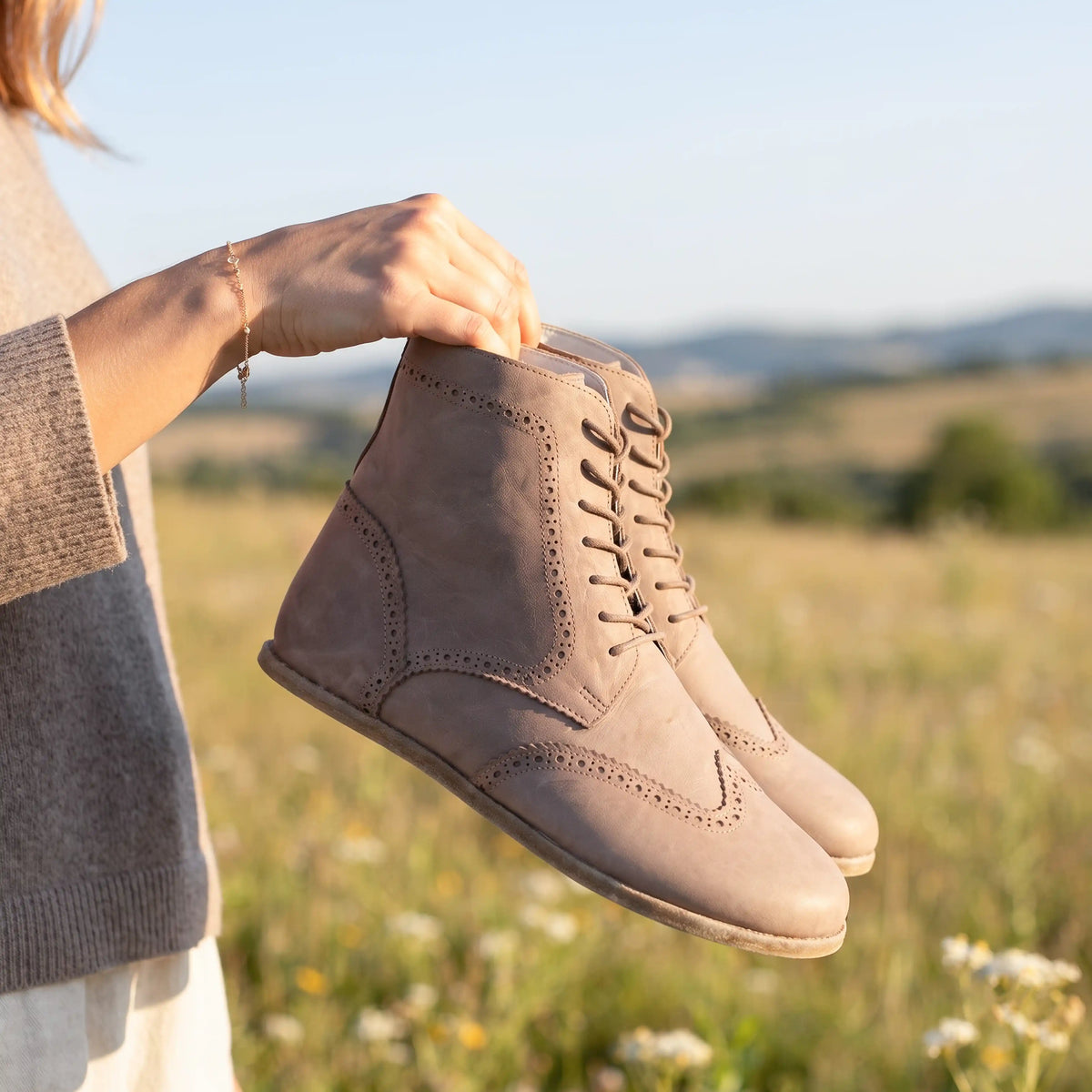 Crazy Barefoot Moccasin Boots Shoes – Classic Sole — Leather Sole – Undyed Crust