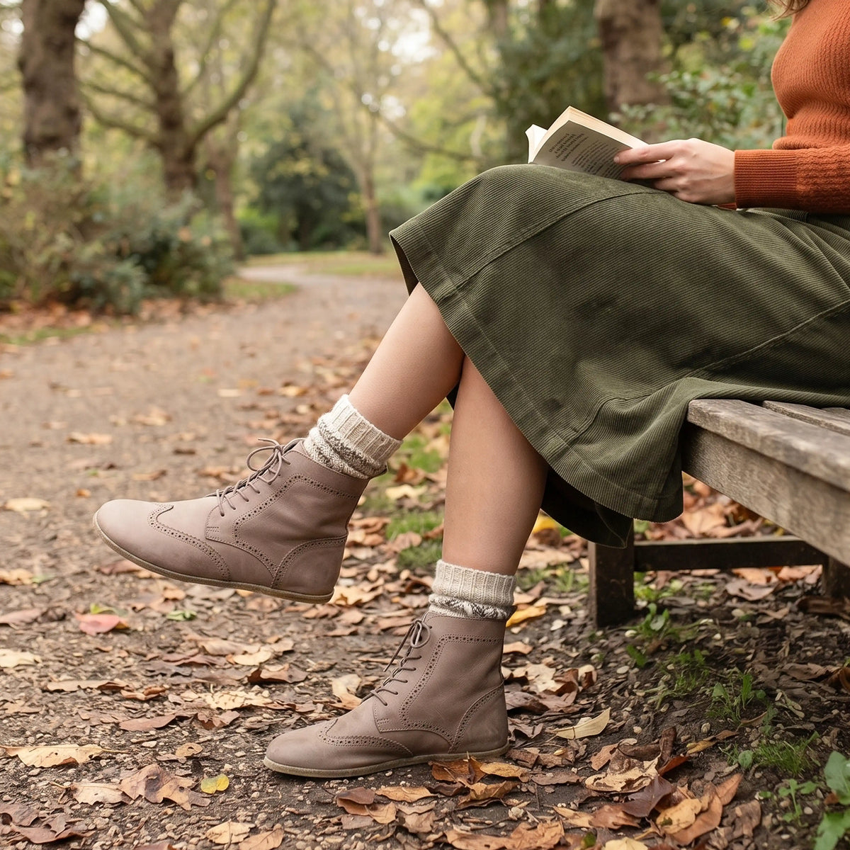 Crazy Barefoot Moccasin Boots Shoes – Classic Sole — Leather Sole – Undyed Crust