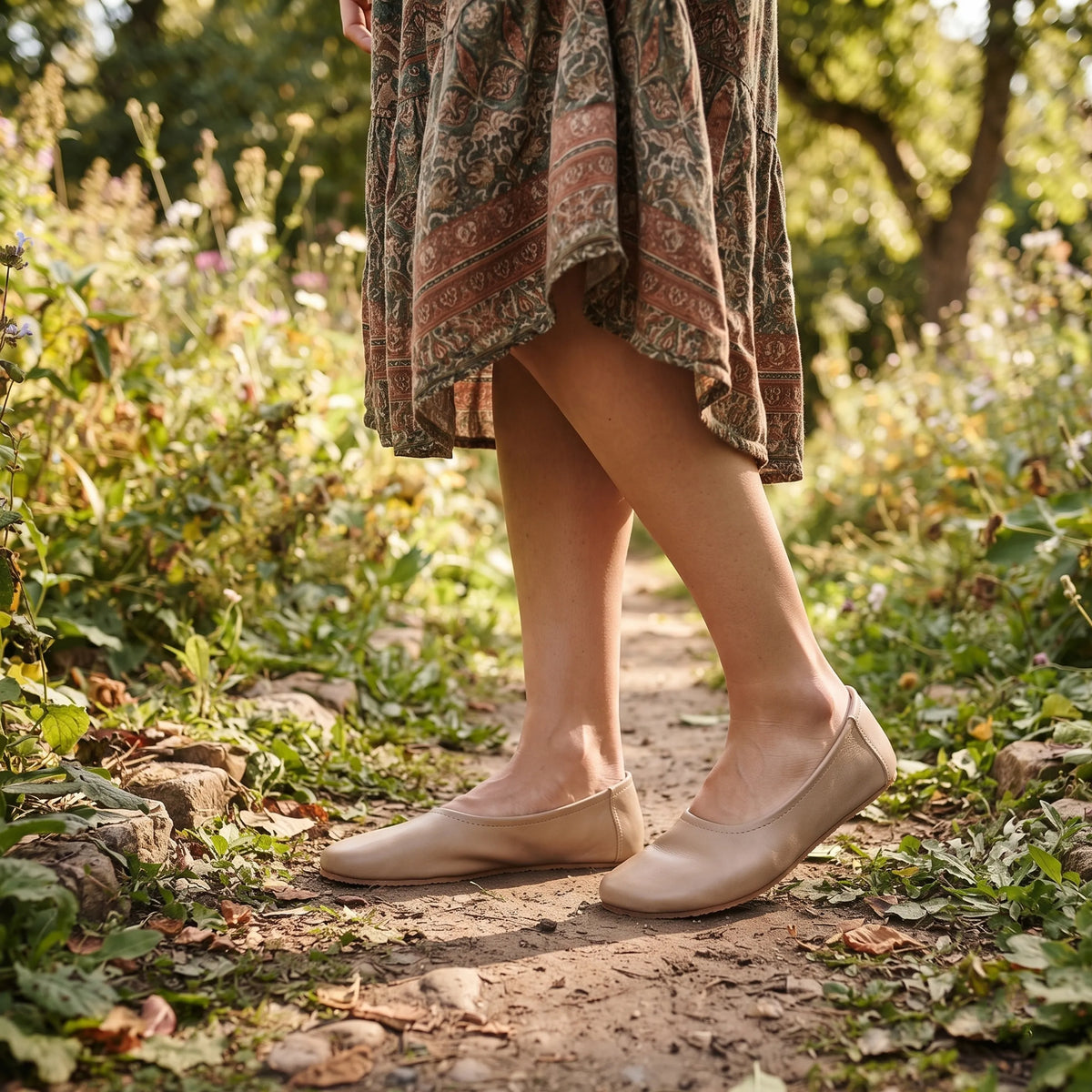 Crazy Barefoot Ballet Shoes – Rubber Sole – Undyed Crust