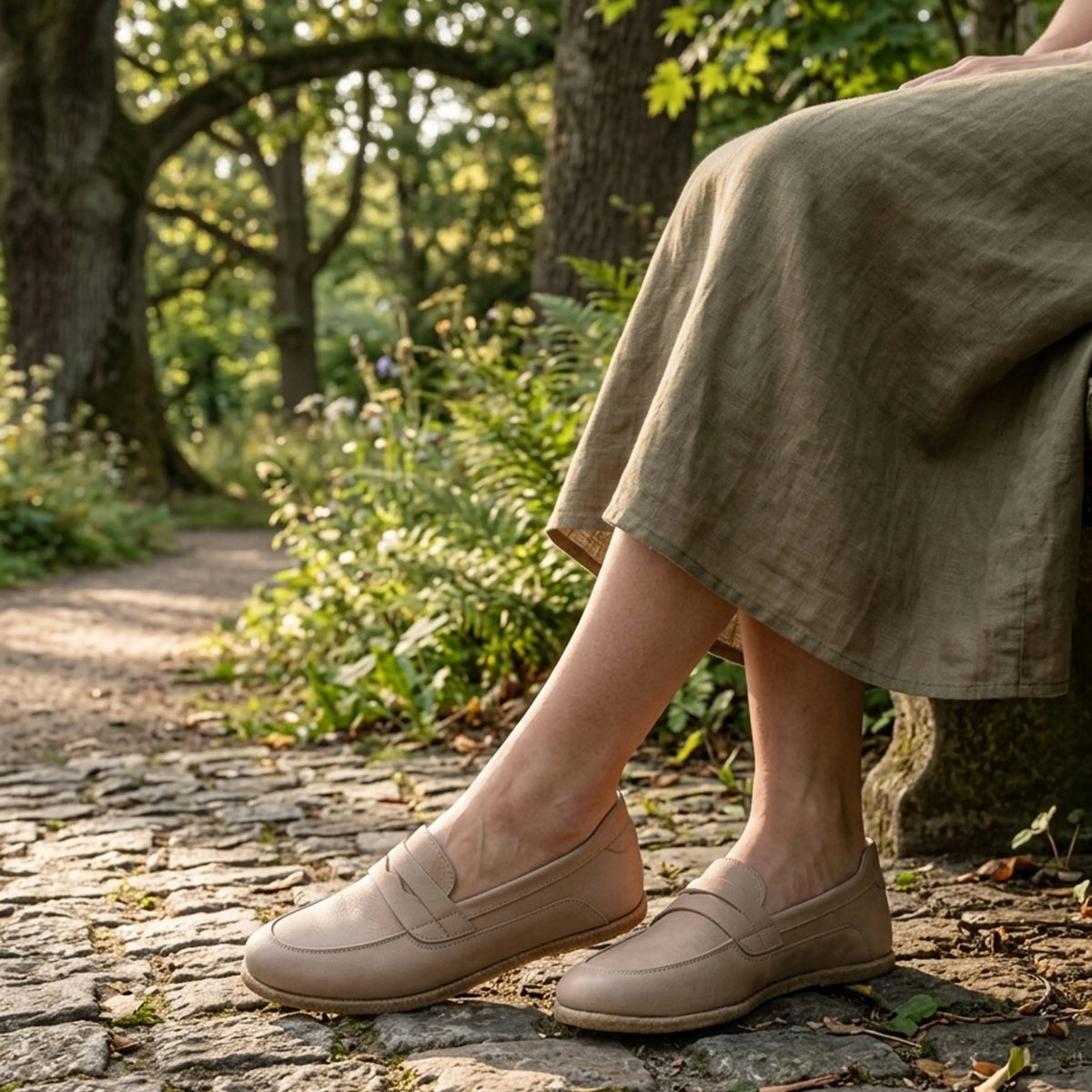 Crazy Barefoot Penny Loafer Shoes – Classic Sole — Leather Sole – Undyed Crust