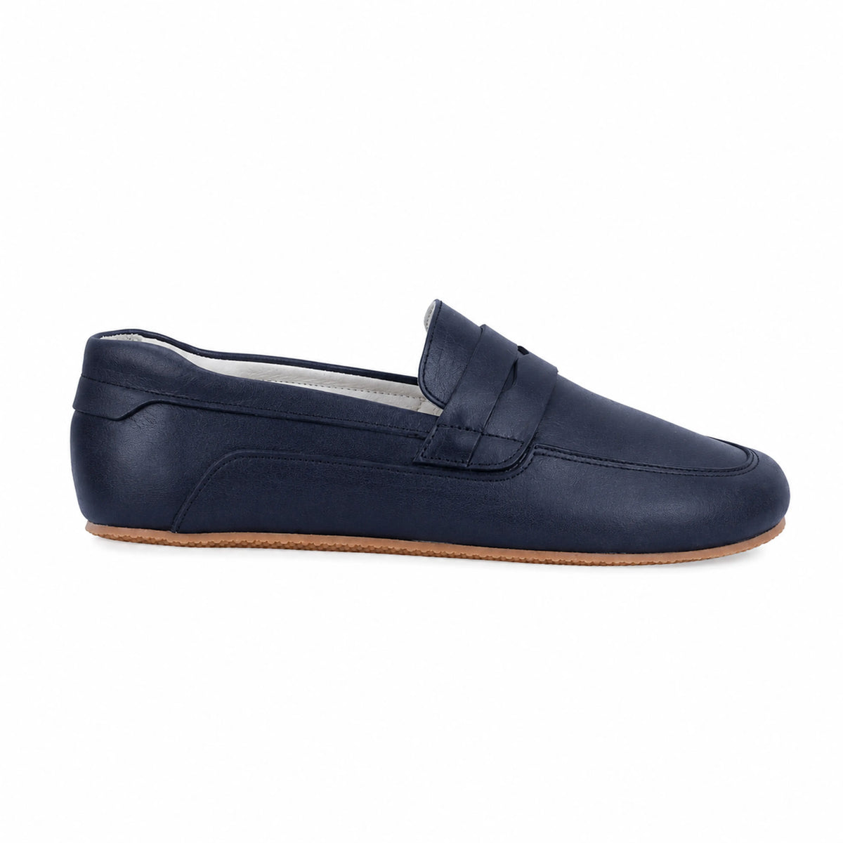 Crazy Barefoot Penny Loafer Shoes – Rubber Sole – Navy Blue