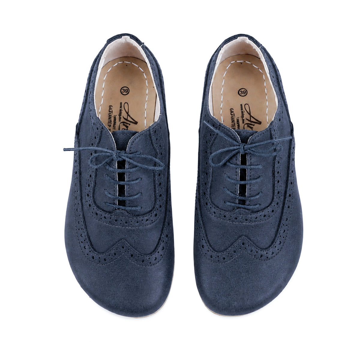 Crazy Barefoot Moccasin Shoes – Classic Sole — Leather Sole – Navy Blue