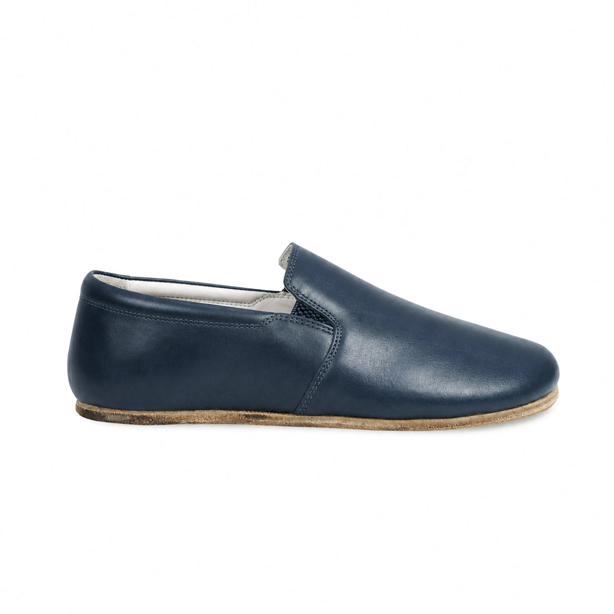Smooth Barefoot Slip-On Shoes – Classic Sole — Leather Sole – Navy Blue