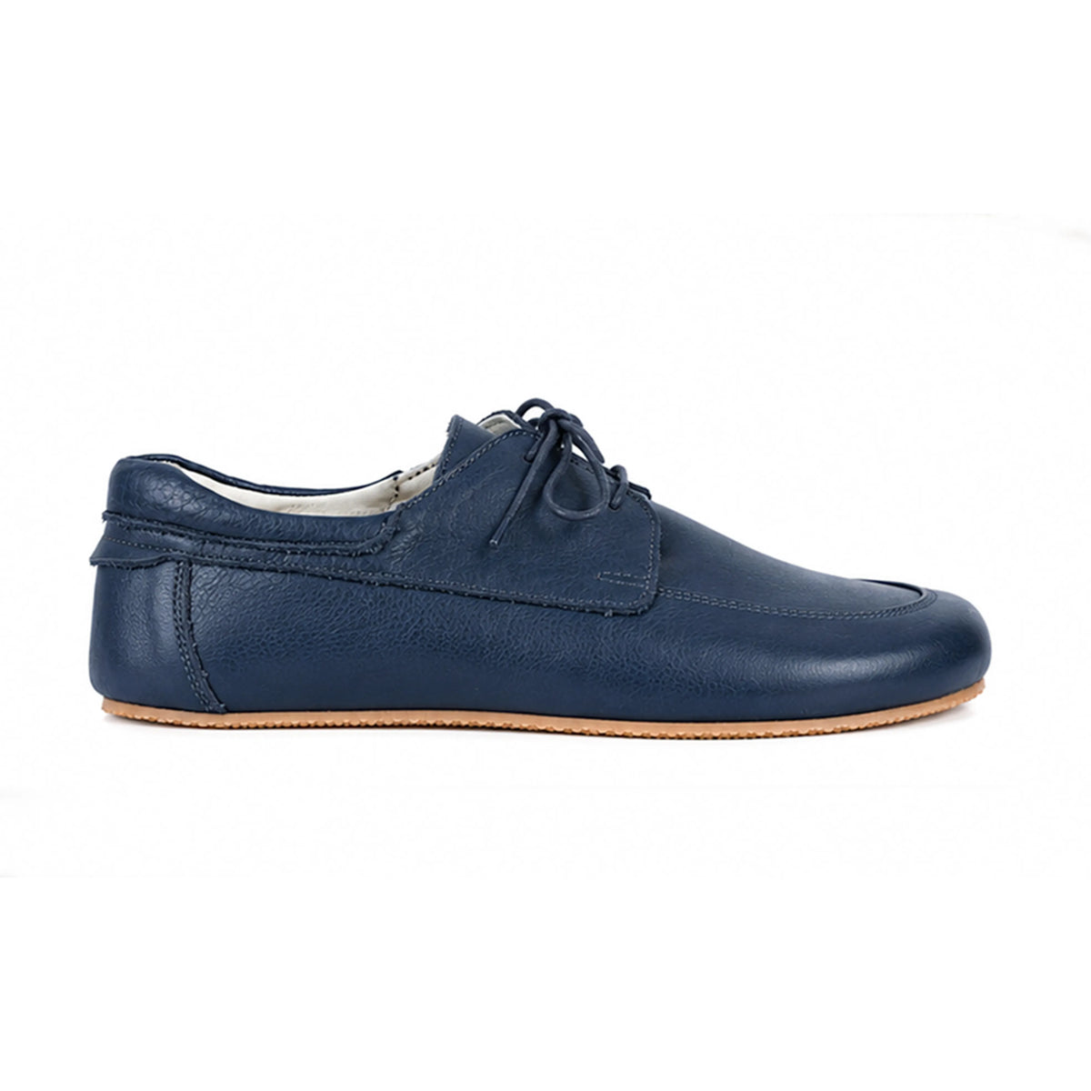 Smooth Barefoot Laces Penny Loafer Shoes – Rubber Sole – Navy Blue