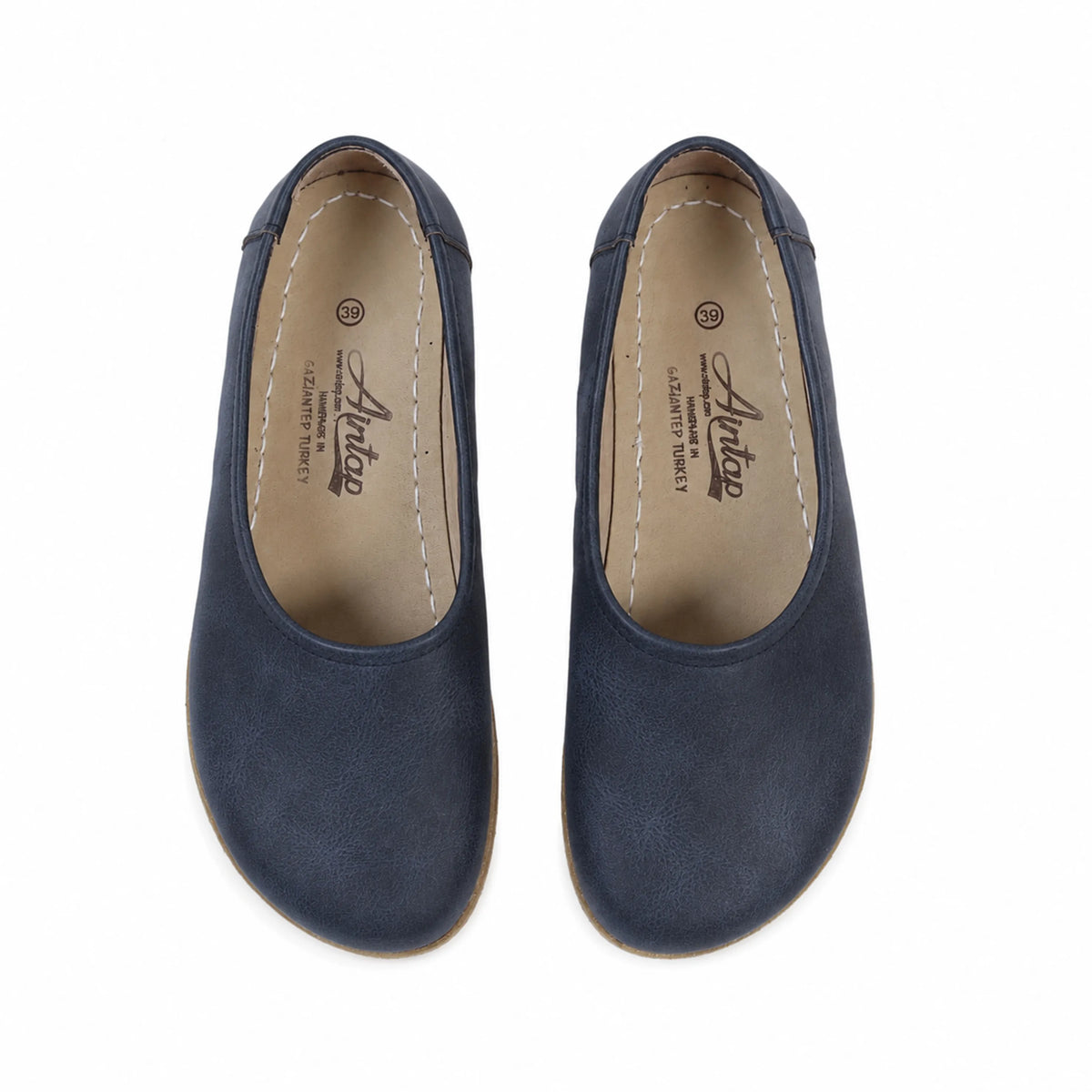 Crazy Barefoot Ballet Shoes – Classic Sole — Leather Sole – Navy Blue
