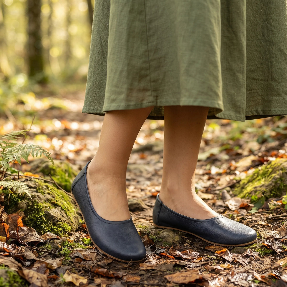 Crazy Barefoot Ballet Shoes – Rubber Sole – Navy Blue