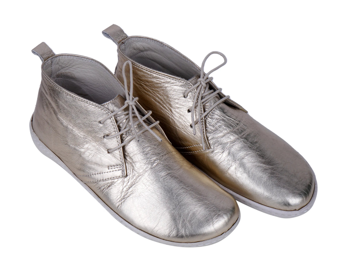 Bright Barefoot Bootie Laces Shoes – 6 mm Rubber Sole – Gold