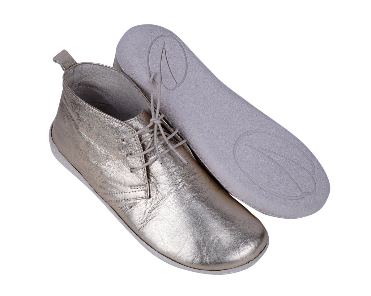 Bright Barefoot Bootie Laces Shoes – 6 mm Rubber Sole – Gold