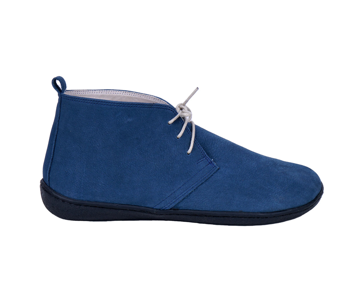 Nubuck Barefoot Bootie Laces Shoes – 6 mm Rubber Sole – Jeans