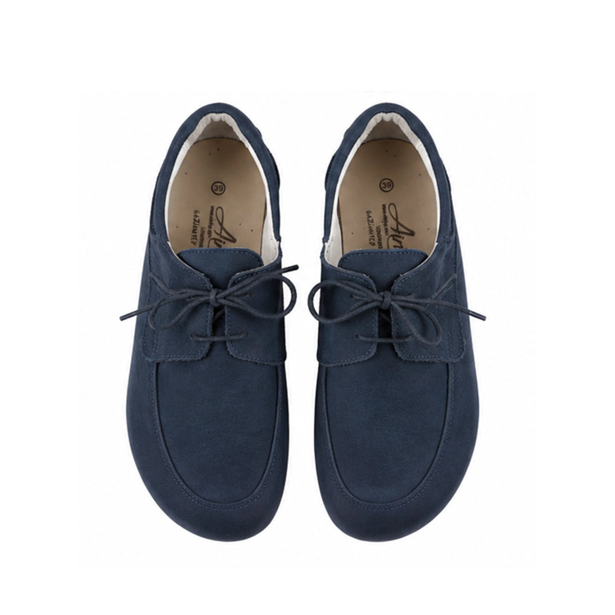 Nubuck Barefoot Laces Penny Loafer Shoes – Rubber Sole – Jeans