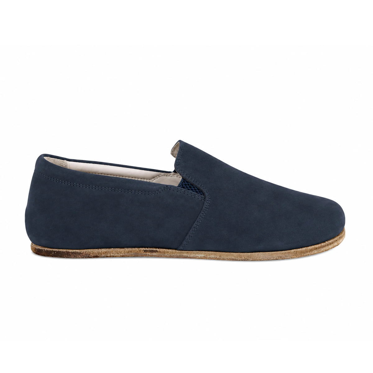 Nubuck Barefoot Slip-On Shoes – Classic Sole — Leather Sole – Jeans