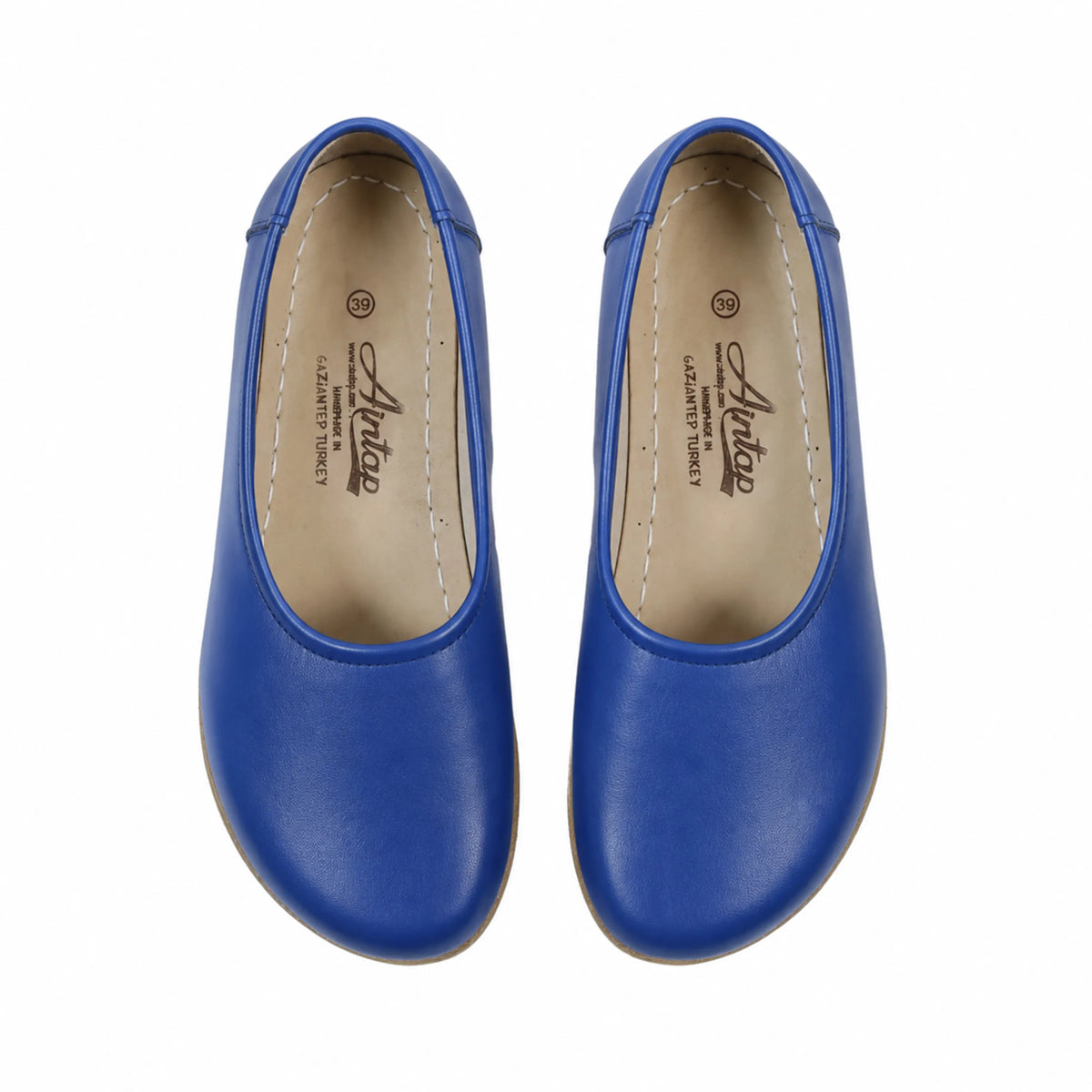Smooth Barefoot Ballet Shoes – Classic Sole — Leather Sole – Bright Blue