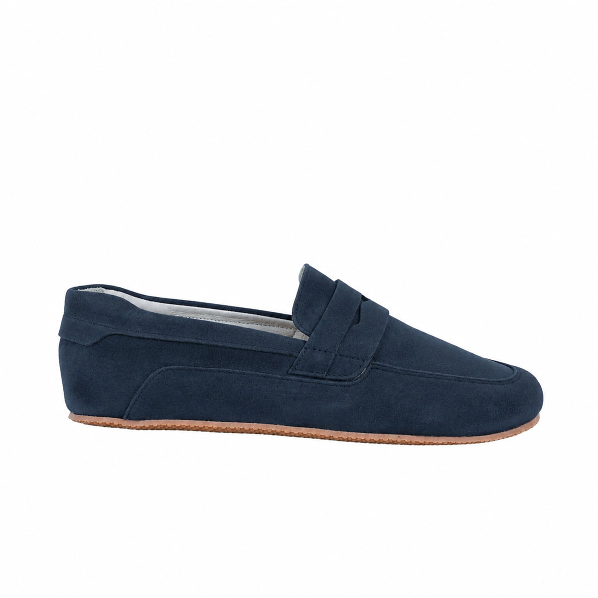 Nubuck Barefoot Penny Loafer Shoes – Rubber Sole – Jeans