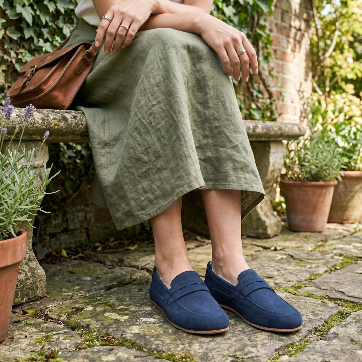 Nubuck Barefoot Penny Loafer Shoes – Rubber Sole – Jeans