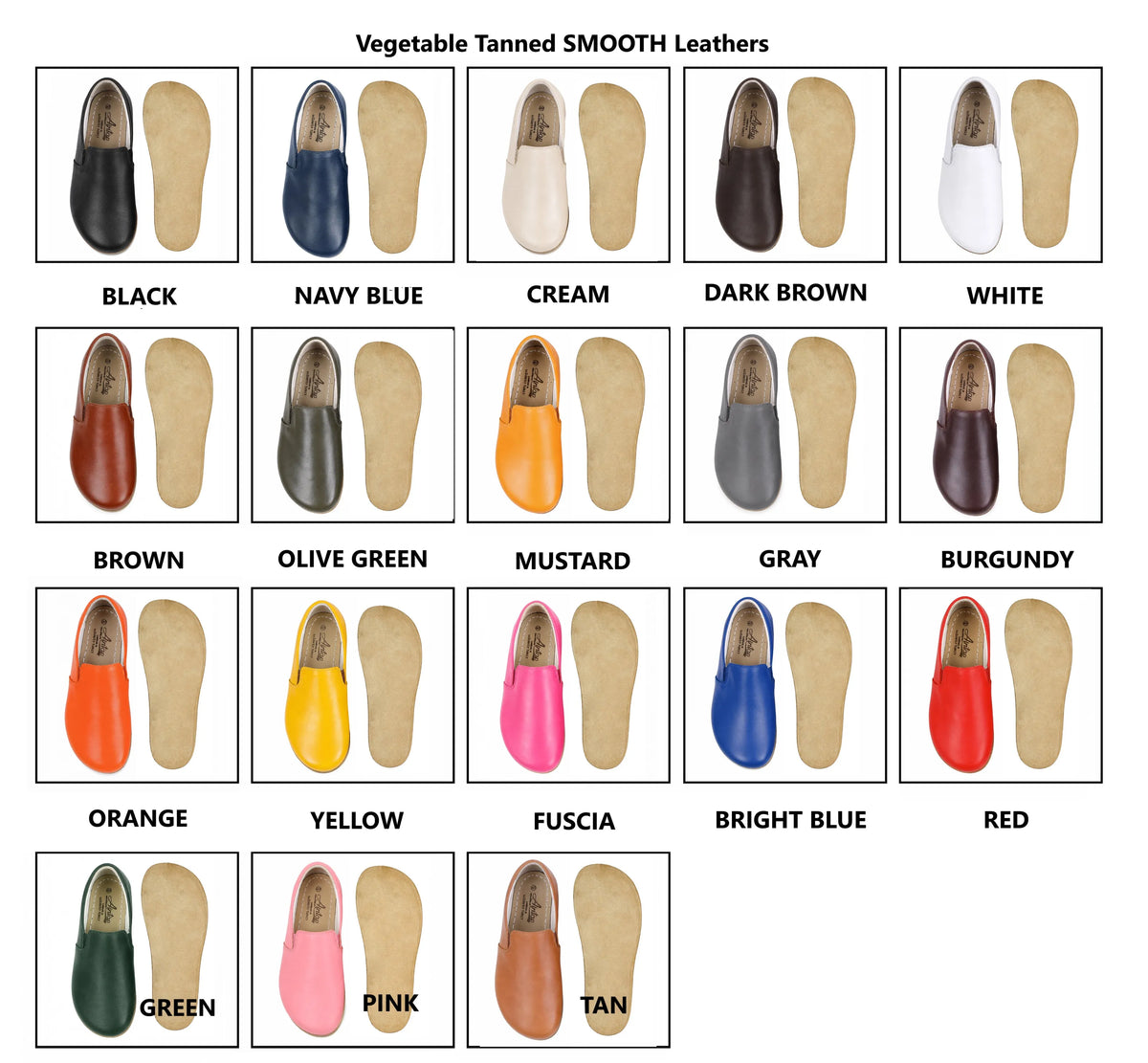 Smooth Barefoot Slip-On Shoes – Classic Sole — Leather Sole – Fuscia