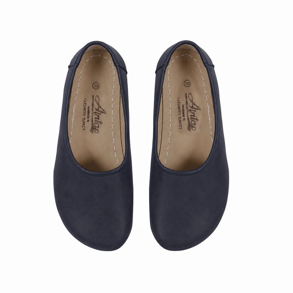 Nubuck Barefoot Ballet Shoes – Rubber Sole – Navy Blue