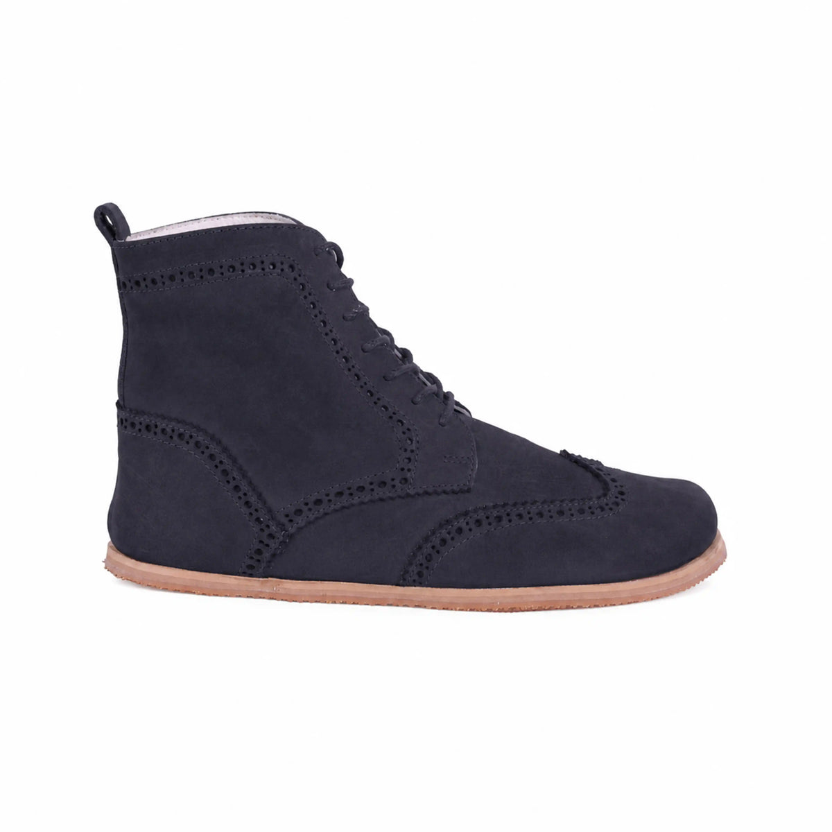 Nubuck Barefoot Moccasin Boots Shoes – Eva Outsole – Navy Blue