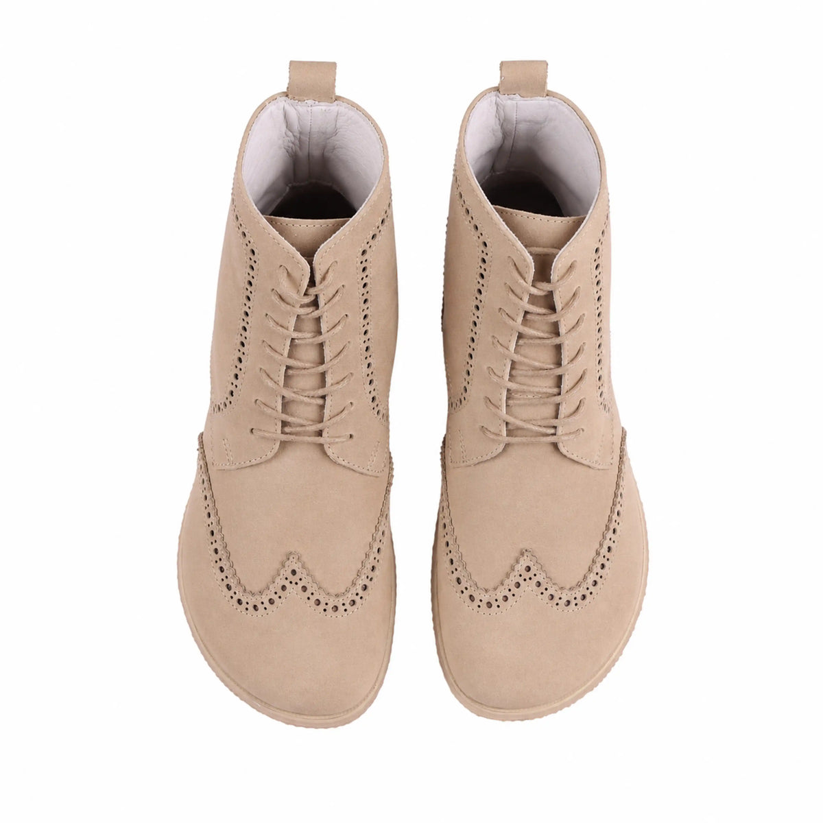 Nubuck Barefoot Moccasin Boots Shoes – Eva Outsole – Cream