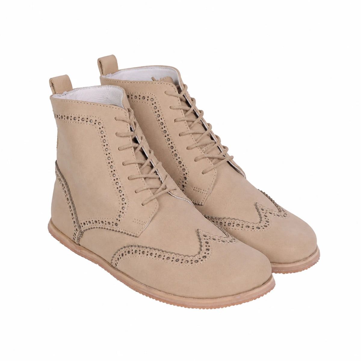 Nubuck Barefoot Moccasin Boots Shoes – Eva Outsole – Cream
