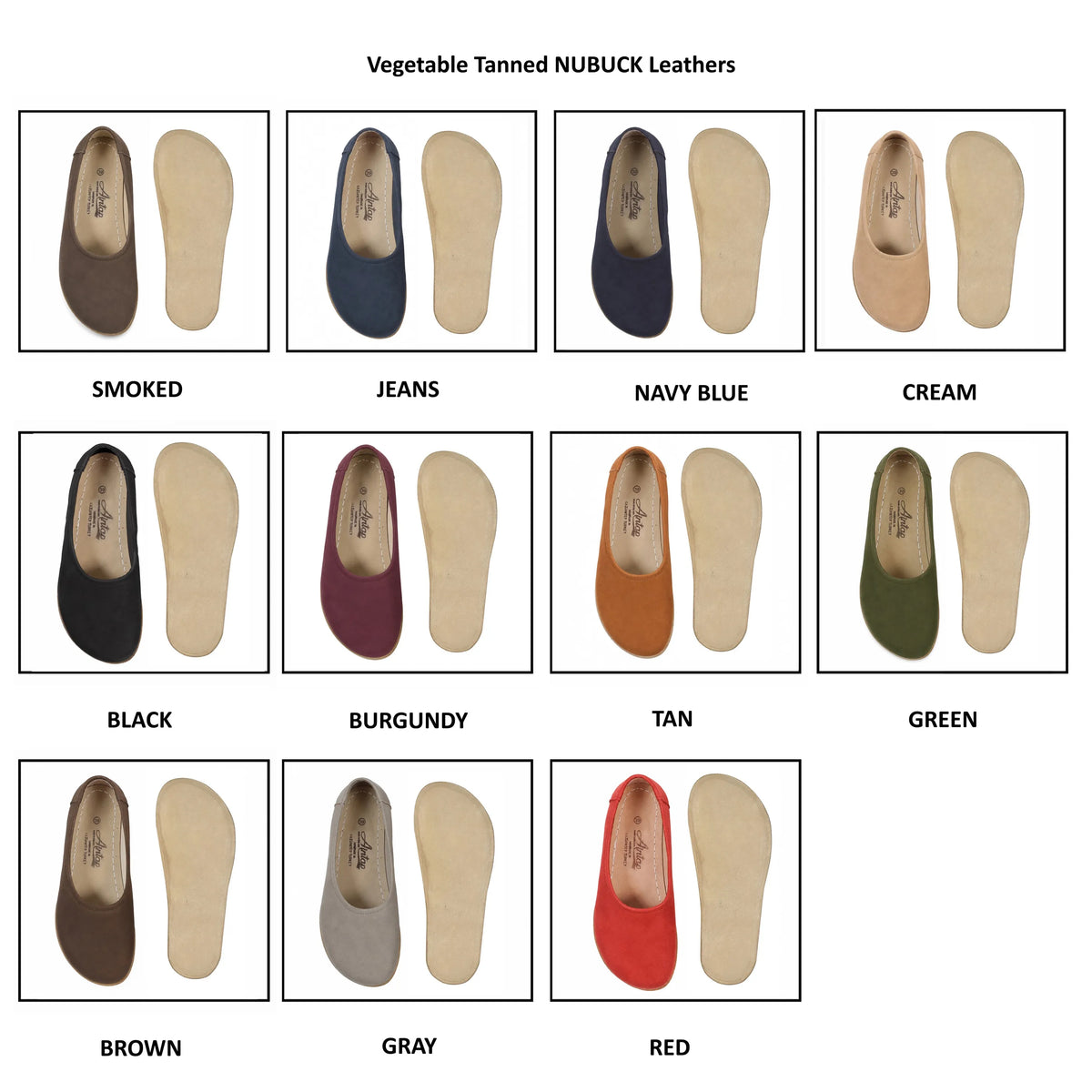 Nubuck Barefoot Ballet Shoes – Classic Sole — Leather Sole – Tan