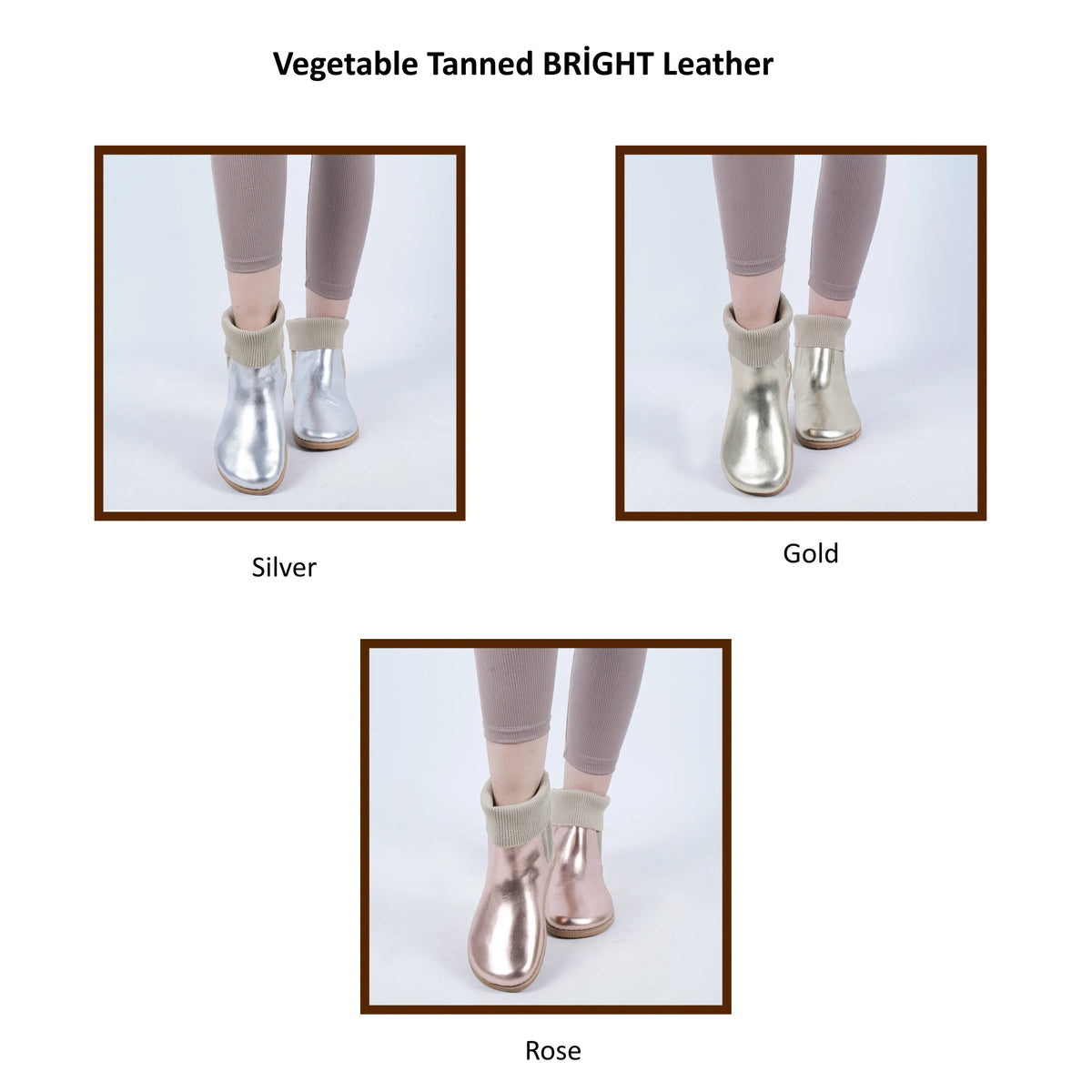 Bright Barefoot Socks Chelsea Shoes – Eva Outsole – Gold