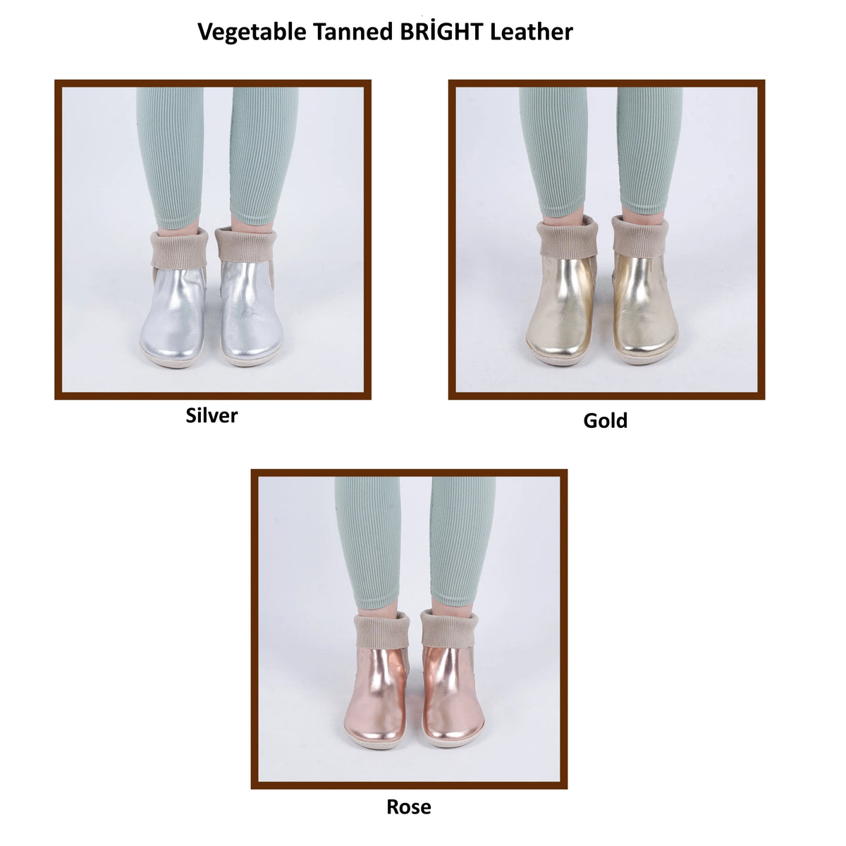 Bright Barefoot Socks Chelsea Shoes – 6mm Rubber Sole – Rose Gold