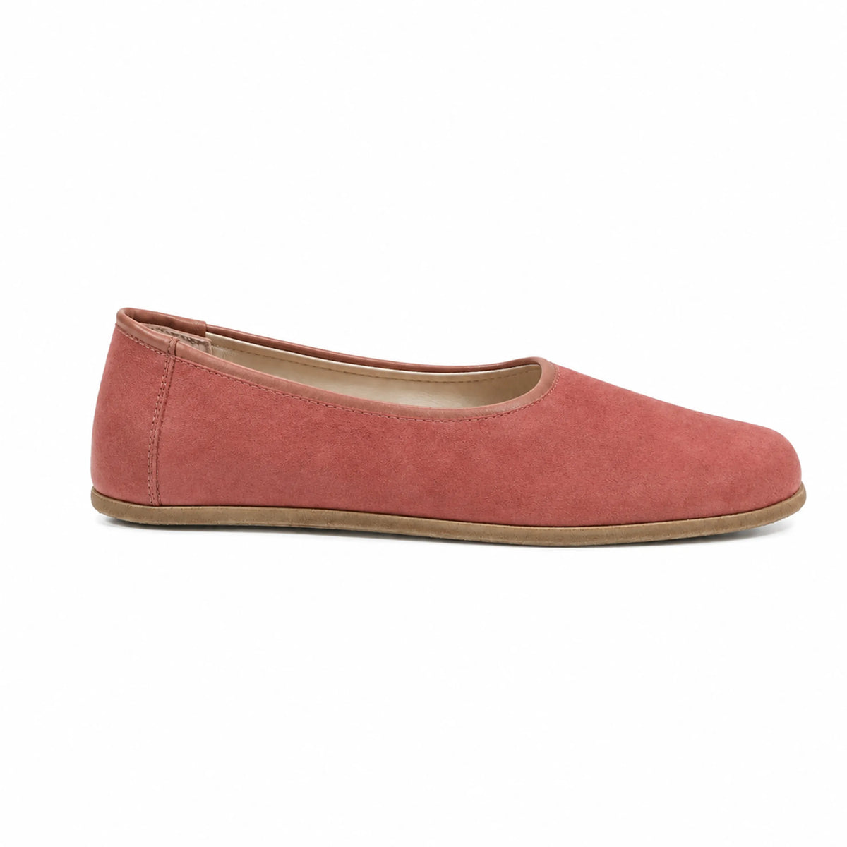 Suede Barefoot Ballet Shoes – Classic Sole — Leather Sole – Pink