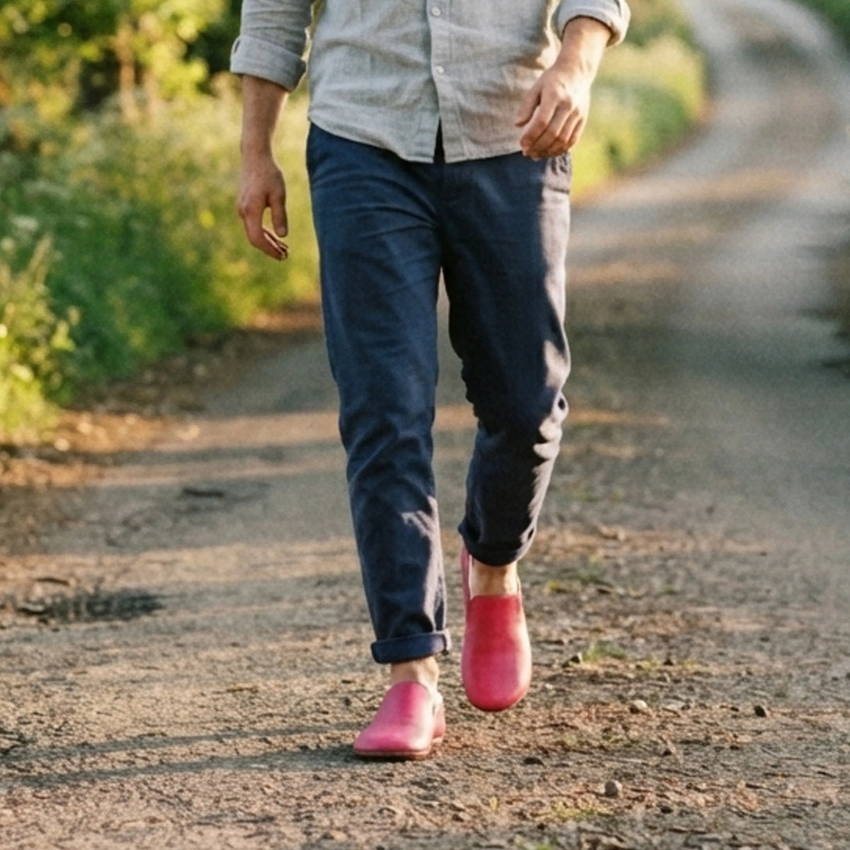 Smooth Barefoot Slip-On Shoes – Rubber Sole – Fuscia