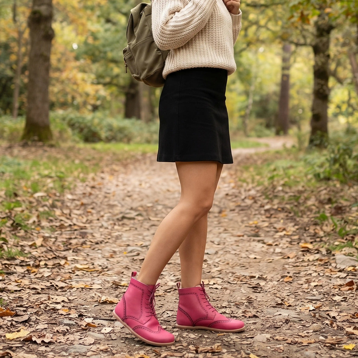 Smooth Barefoot Moccasin Boots Shoes – Eva Outsole – Fuscia