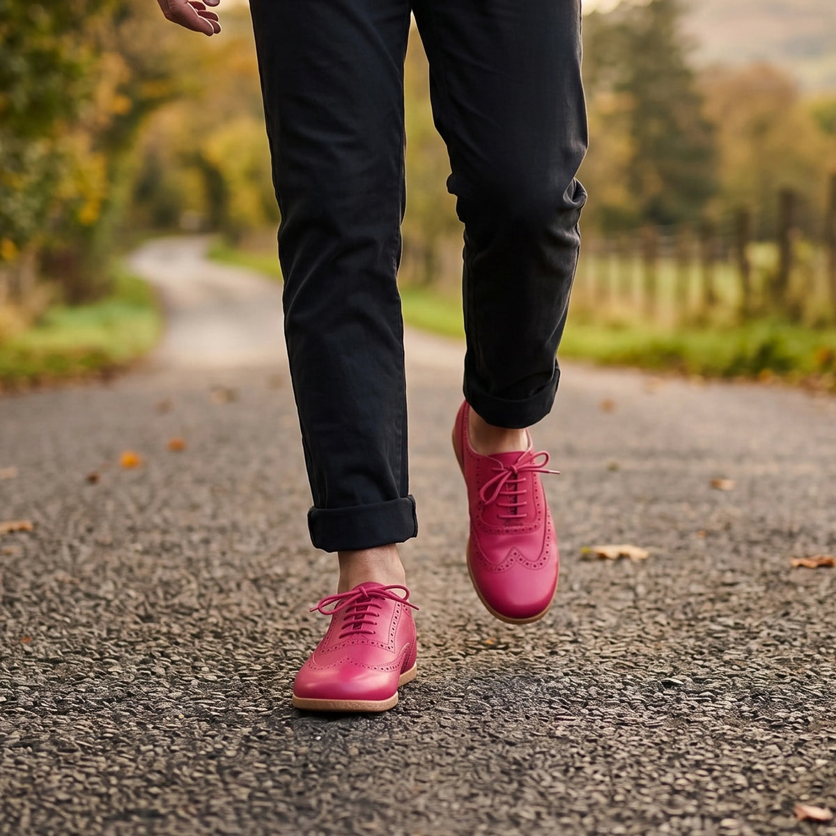 Smooth Barefoot Moccasin Shoes – Classic Sole — Leather Sole – Fuscia