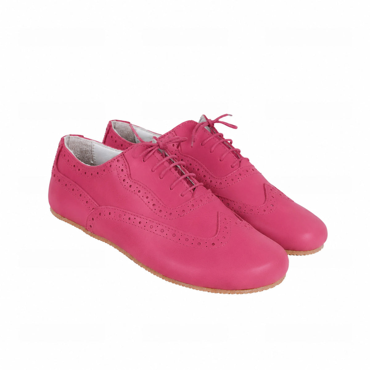 Smooth Barefoot Moccasin Shoes – Rubber Sole – Fuscia