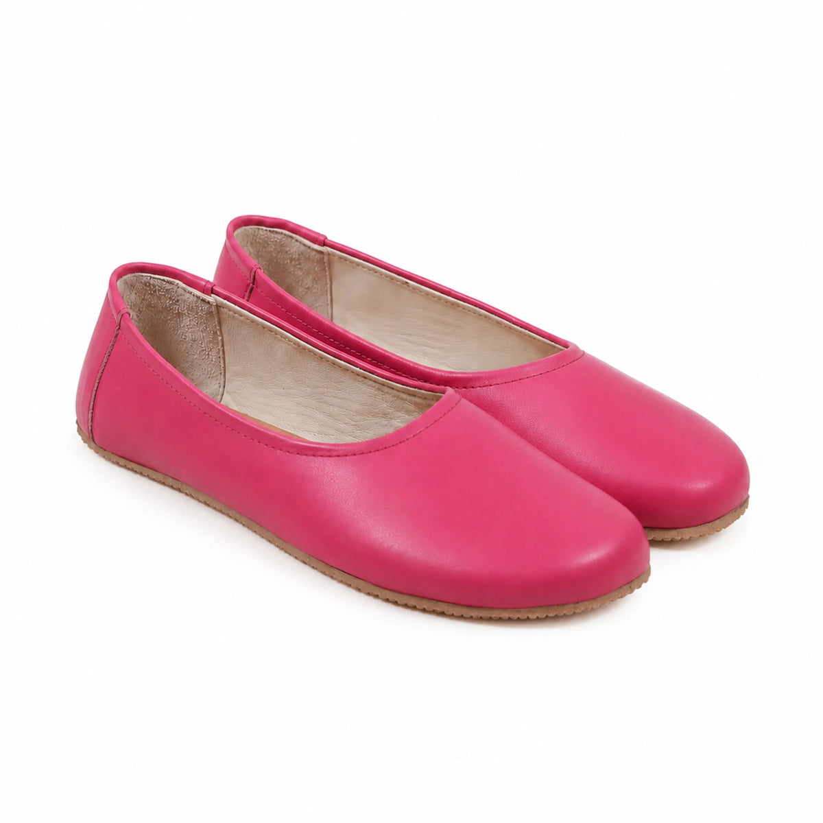 Smooth Barefoot Ballet Shoes – Rubber Sole – Fuscia