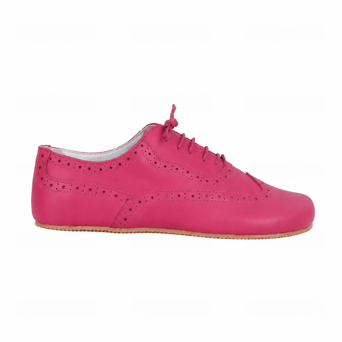 Smooth Barefoot Moccasin Shoes – Rubber Sole – Fuscia