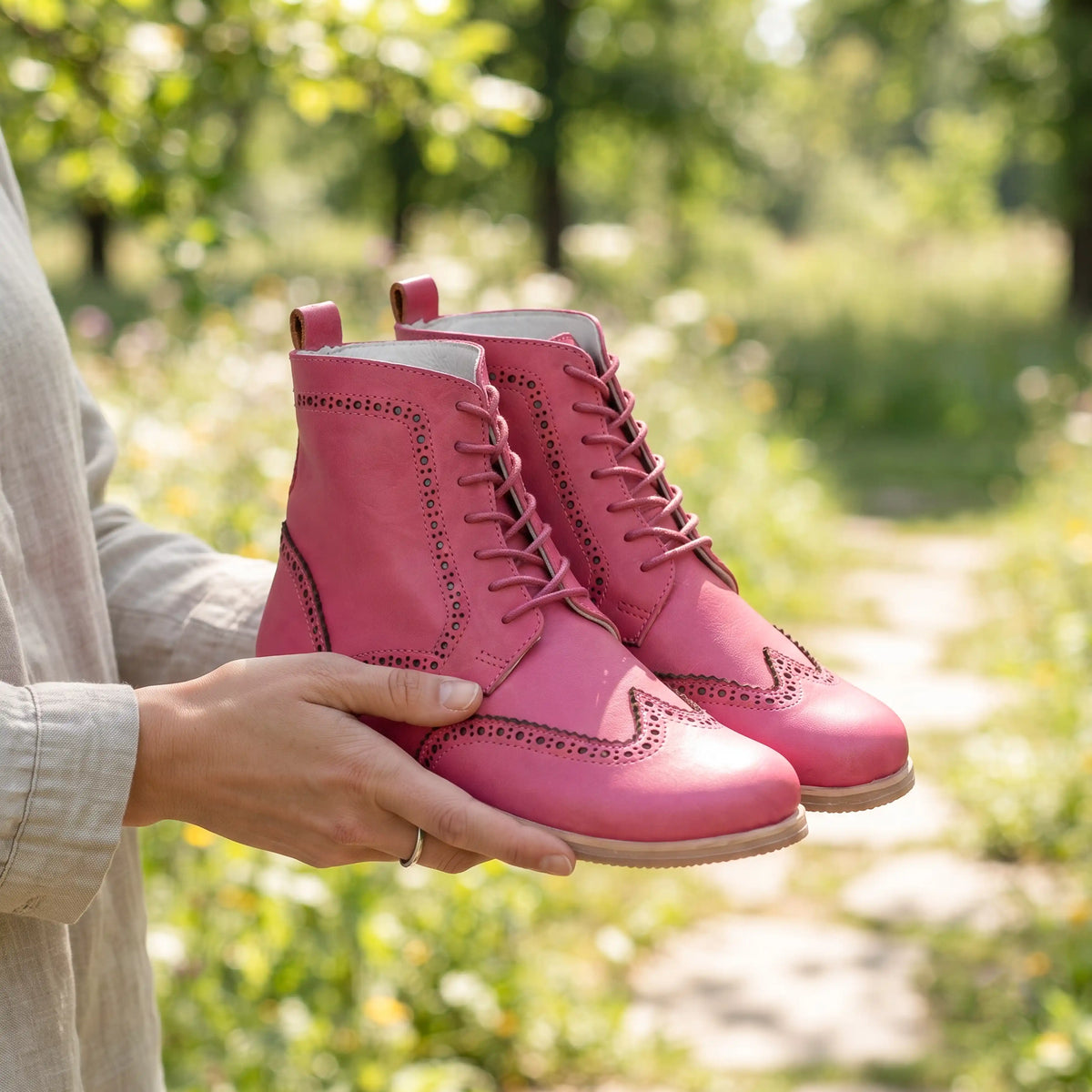 Smooth Barefoot Moccasin Boots Shoes – Eva Outsole – Fuscia