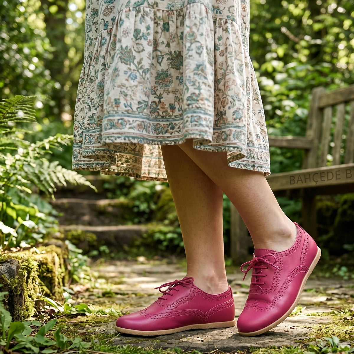 Smooth Barefoot Moccasin Shoes – Classic Sole — Leather Sole – Fuscia