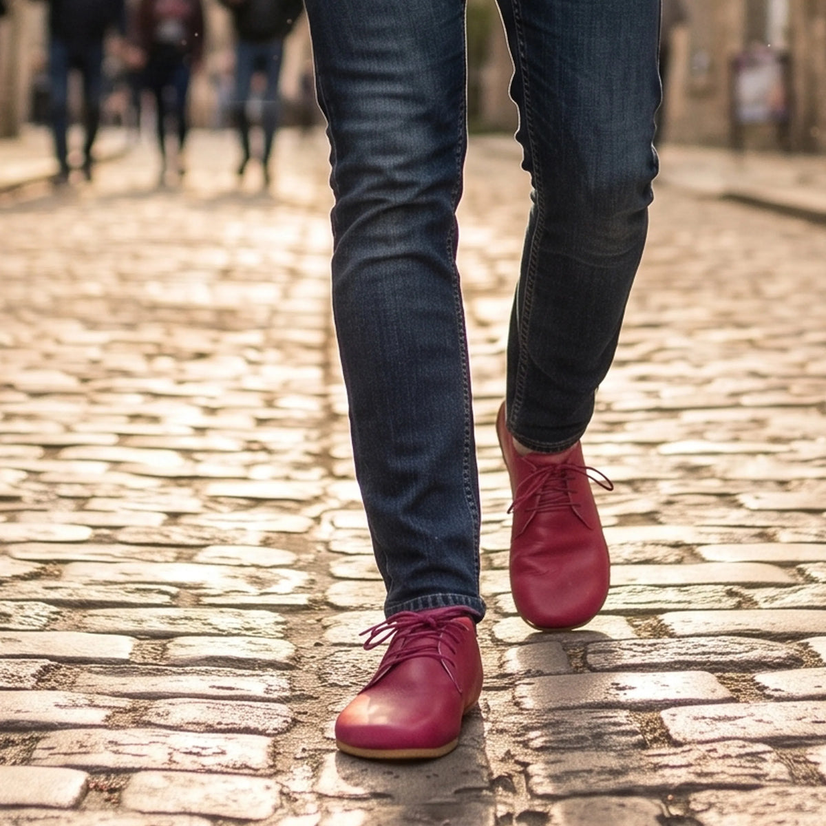 Smooth Barefoot Oxford Shoes – Rubber Sole – Fuscia
