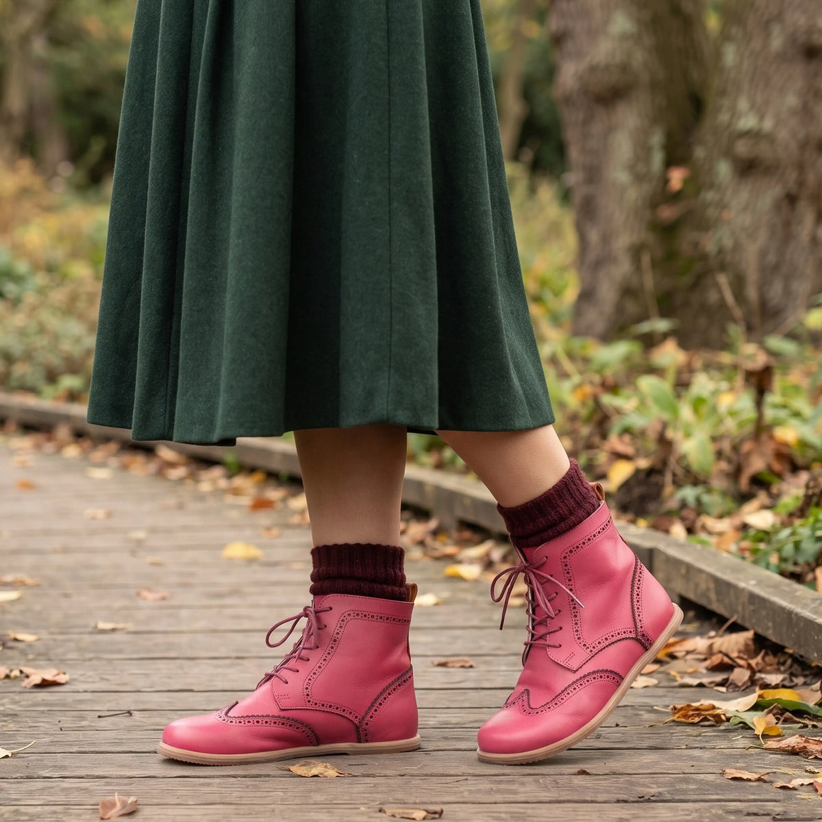 Smooth Barefoot Moccasin Boots Shoes – Eva Outsole – Fuscia