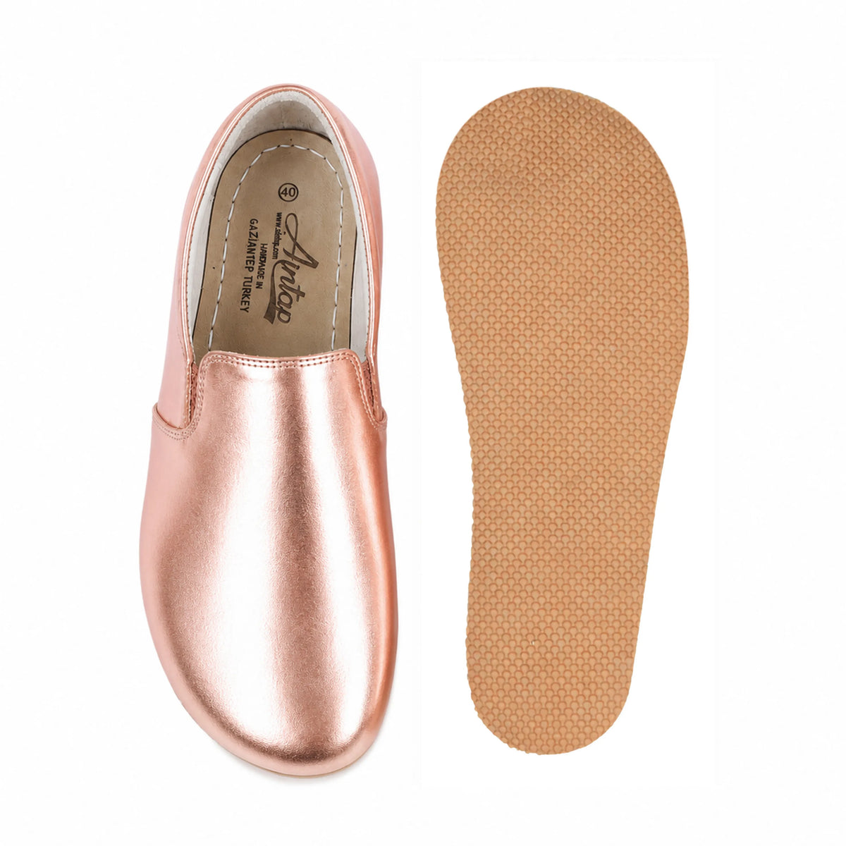 Bright Barefoot Slip-On Shoes – Rubber Sole – Rose Gold
