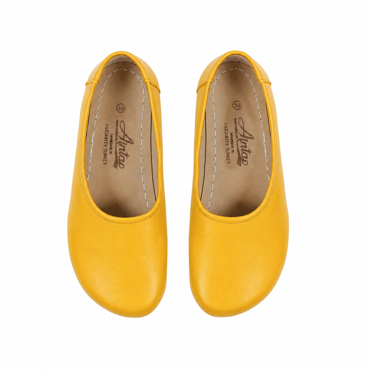 Smooth Barefoot Ballet Shoes – Rubber Sole – Yellow