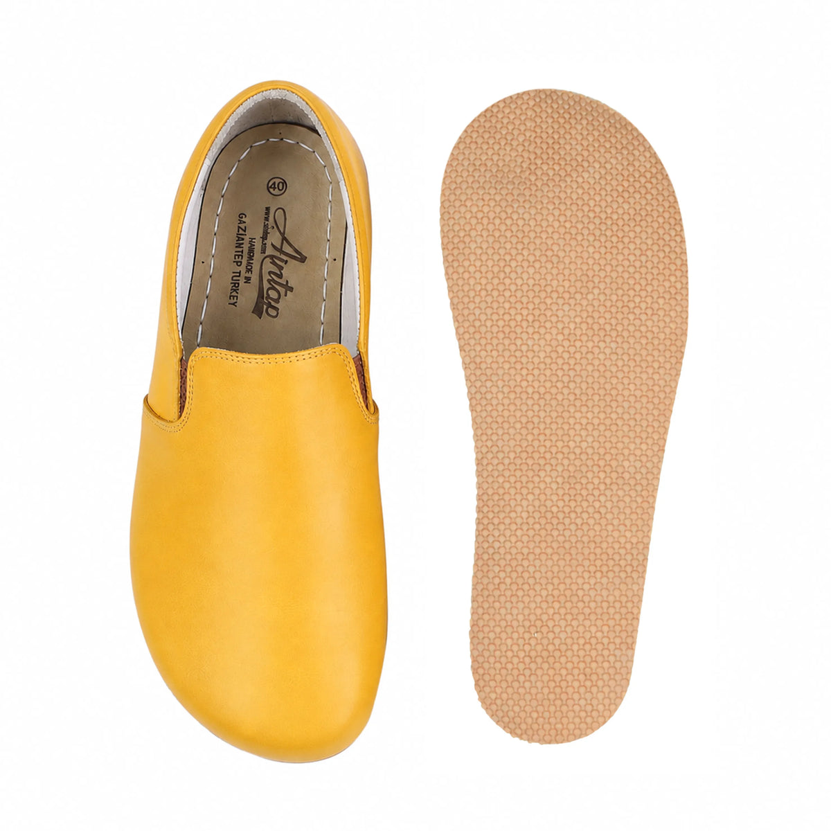 Smooth Barefoot Slip-On Shoes – Rubber Sole – Yellow