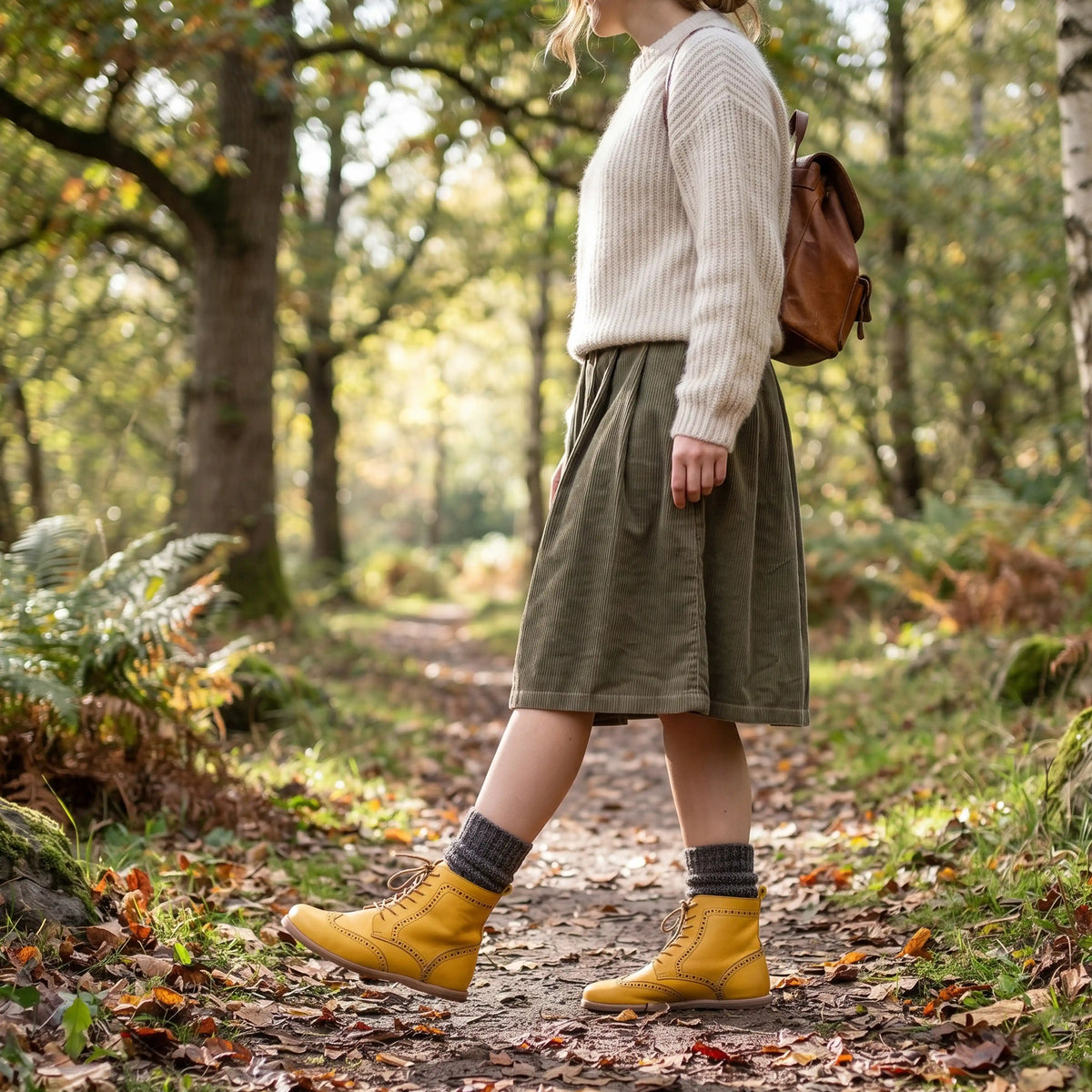 Smooth Barefoot Moccasin Boots Shoes – Eva Outsole – Yellow