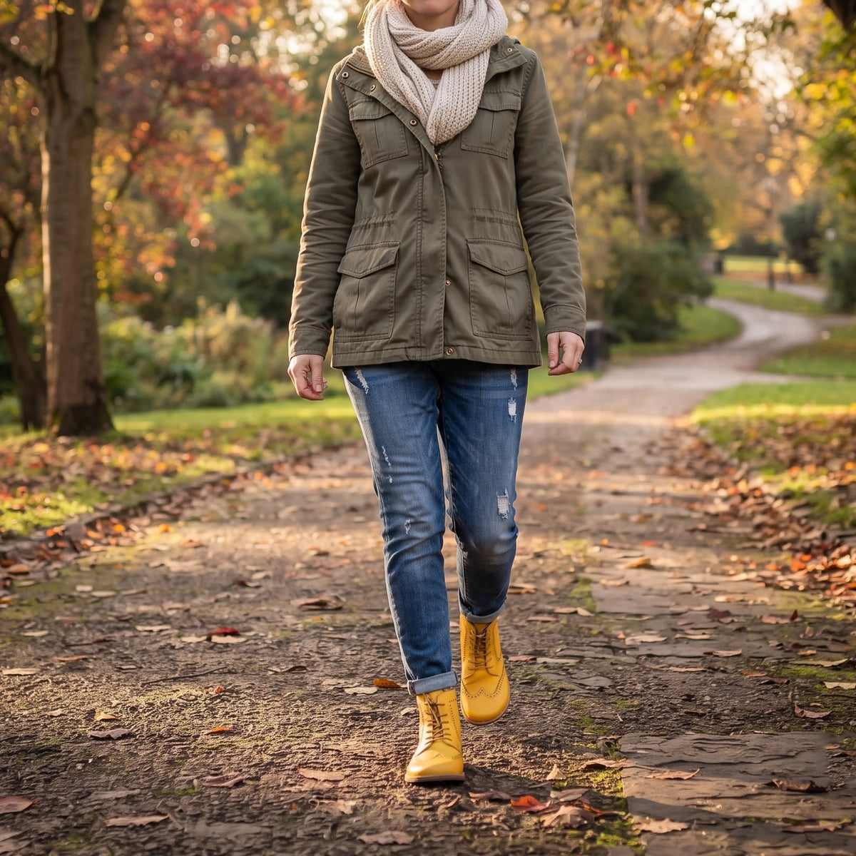 Smooth Barefoot Moccasin Boots Shoes – Eva Outsole – Yellow